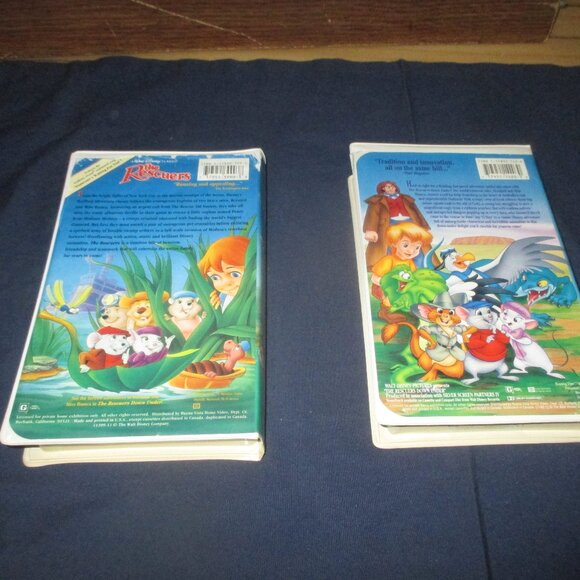 Lot of Disney VHS movies: Rescuers/ Rescuers: Down Under (Black Diamond, 1990s) - Picture 2 of 8